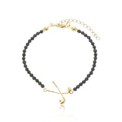 18K Gold golf clubs natural spinels bracelet - buy online