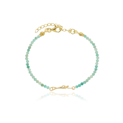 18K Gold swimmer natural amazonite bracelet - buy online