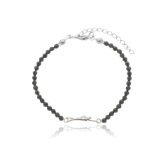 Pulsera de espinelas naturales y nadadora en plata con baño de oro o rodio - comprar online