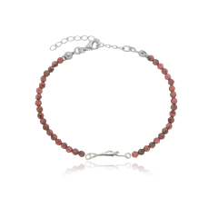 Pulsera de granates naturales y nadadora en oro 18K en internet