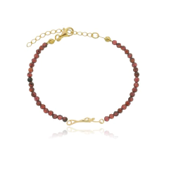 Pulsera de granates naturales y nadadora en oro 18K - comprar online