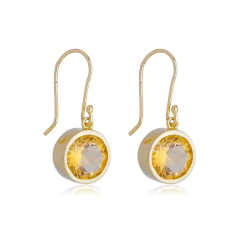 Citrine hook earrings