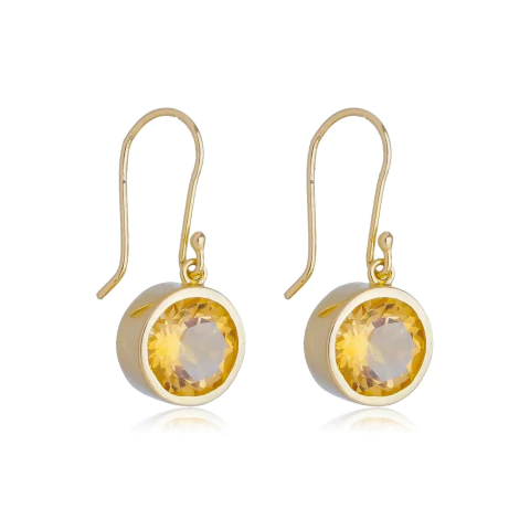 Citrine hook earrings