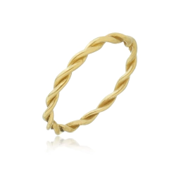 Anillo trenzado en oro 18K