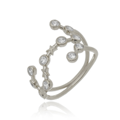 Anillo de Escorpio en oro con Zafiros blancos o Brillantes - comprar online