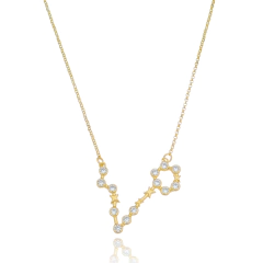 Colar de Peixes em ouro 18K com Safiras brancas ou Brilhantes