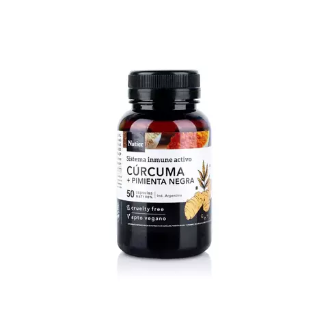 Cápsulas de Cúrcuma y Pimienta - Natier