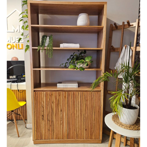 Despensero alto varillado madera paraiso 100 cm x 40 prof x 200 cm alto - LMO