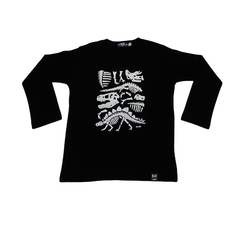 Art. 8105- Remera niño m/l Dino Esqueleto - Blue Baby & Kids