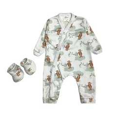 Art. 902 - Conjunto estampado enterito + escarpines - Blue Baby & Kids