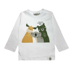 Art. 9147 - Remera bebé m/l animalitos - comprar online
