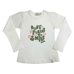 Art. 8823 - Remera niña m/l Don´t forget to smile en internet