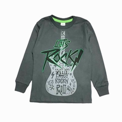 Art. 3350 – Remera niño m/l Let´s Rock - Blue Baby & Kids