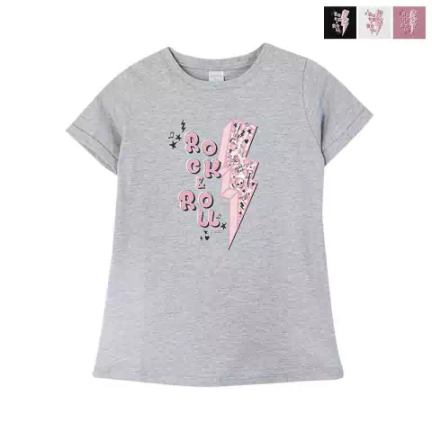 Art. 3909 - Remera niña m/c Rock & Roll