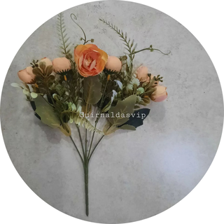Ramo flor Artificial Peonias Naranja M: 1611