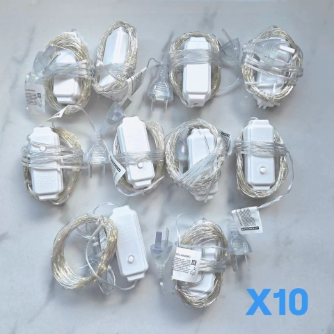 Tiras 10 mts alambre led x10 uidades luz calida Efectos - comprar online