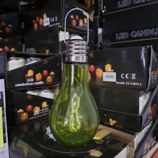 Lámpara foco Vidrio Luces alambre LED VERDE