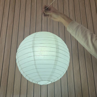 Lámpara colgante de papel redonda luz Cálida Enchufe