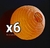 6 U. LÁMPARA GLOBO PAPEL CHINO NARANJA