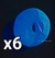 6 U. LÁMPARA GLOBO PAPEL CHINO AZUL