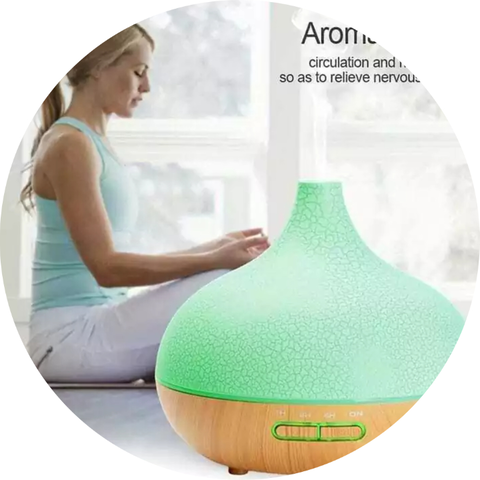 Difusor Aromático luminoso Colores Digital regulador de esencias Humo - comprar online