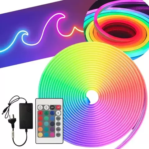 Tira led Neon Flex 5 m Control RGB y colores fijos GUIRNALDAS VIP - comprar online