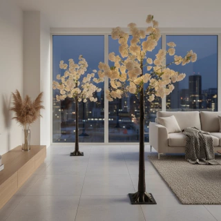 Árbol flores Cerezo 1,80 mts con luces led LED