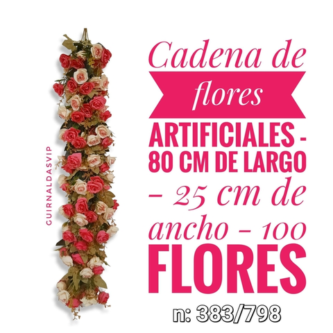 CADENA FLORES ARTIFICIALES ROSA n:383/798 - comprar online