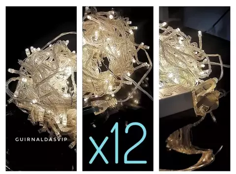 X 12 u. Guirnaldas 100 luces Calidas + Controlador - comprar online