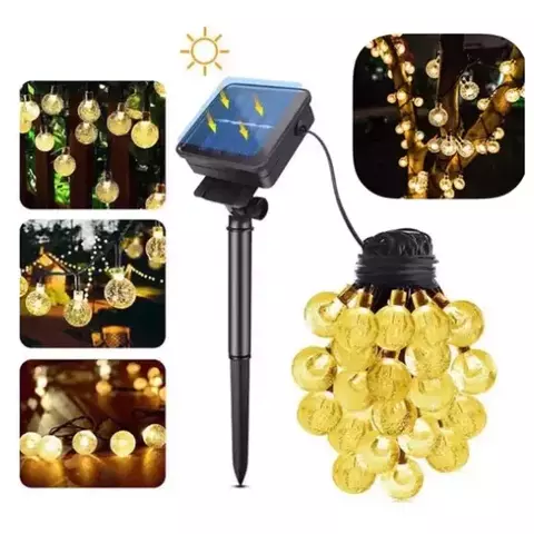Guirnalda Led Estaca SOLAR 30 luces Calidas - comprar online