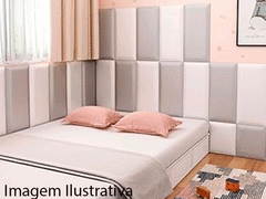 Painel estofados cama solteiro - 001 - Casa Selu - Loja Da Fábrica