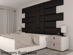 Painel estofados cama solteiro - 001 - Casa Selu - Loja Da Fábrica