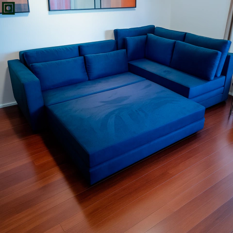 Sofá de Canto SFC_nu 04 - Se Transforma em Cama de Casal Confortável - comprar online