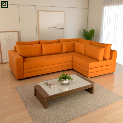 Sofá de Canto SFC_NU 013 - Se Transforma em Cama Resistente e Confortável - comprar online