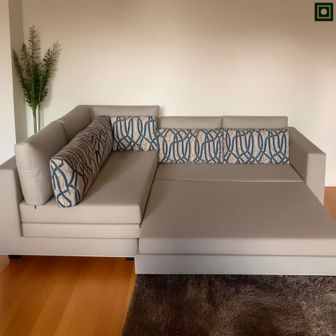 Sofá de Canto SFC_nu 010 - Se Transforma em Cama Confortável em Aquablock Karsten - comprar online