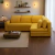 Sofá de Canto Vira Cama Grande Confortável Sued Amarelo - comprar online