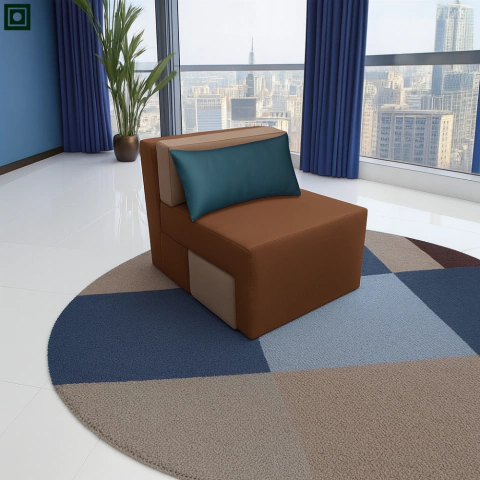 Poltrona Cama Confortável Cx Sued/Sarja
