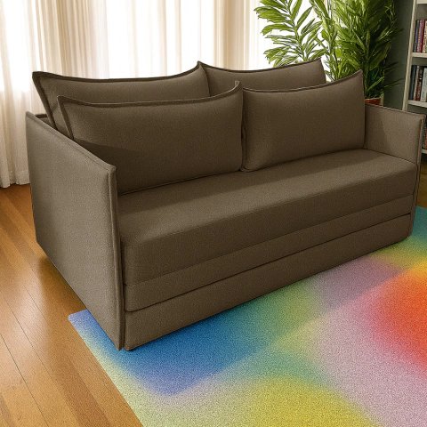 Sofá Cama 03 Lugares Elis_nu - Se Transforma em Cama Confortável