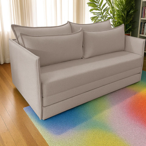 Imagem do Sofá Cama 03 Lugares Elis_nu - Se Transforma em Cama Confortável