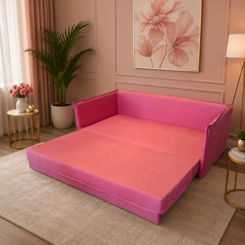 Sofá Cama 03 Lugares Elis_nu - Se Transforma em Cama