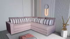Sofá Cama de Canto SFC 021 - Sofá Cama de Casal Com Mola Ensacada(NU) - comprar online