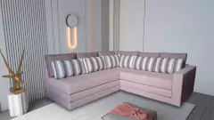 Sofá Cama de Canto SFC 021 - Sofá Cama de Casal Com Mola Ensacada(NU) - Casa Selu - Loja Da Fábrica
