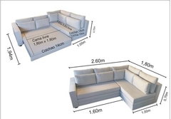 Imagem do Sofá de Canto SFC_nu 66 que se Transforma em Sofá Cama de Casal Com Baú