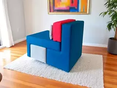 Poltrona Cama De Solteiro Modelo Cx01_nu - Poltrona Que Se Transforma Em Sofá Cama - Casa Selu - Loja Da Fábrica