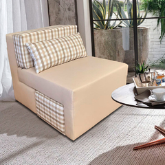 Poltrona Cama Cx_nu que se Transforma em Sofá Cama de Solteiro Resistente e Confortável em Sarja 730