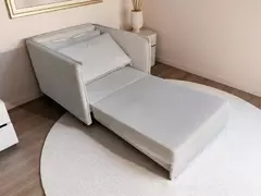 Poltrona Cama Elis_nu com 80 cm interno braços de 10cm , espuma D35 , estrutura reforçada no Sued na internet