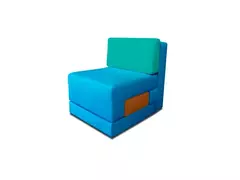 Poltrona Cama De Solteiro Modelo 0370 - Poltrona Que Se Transforma Em Sofá Cama Cor Verde Agua - Casa Selu - Loja Da Fábrica