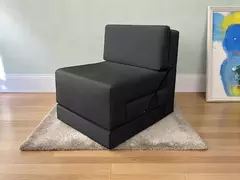 Poltrona Cama De Solteiro Modelo 0370 - Poltrona Que Se Transforma Em Sofá Cama Cor Preto - Casa Selu - Loja Da Fábrica