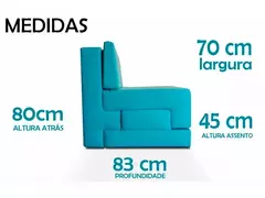 Poltrona Cama De Solteiro Modelo Lego - Casa Selu - Loja Da Fábrica