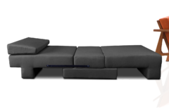 Poltrona Cama De Solteiro Modelo 0370 - Poltrona Que Se Transforma Em Sofá Cama Cor Preto